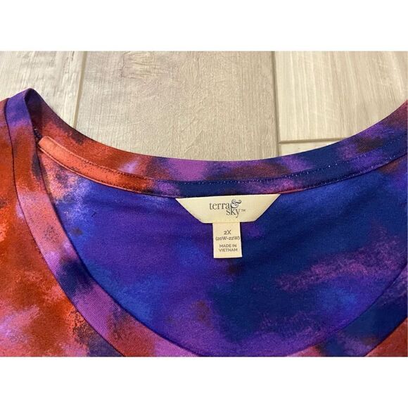 Terra & Sky plus size knee length dress size 2X - Picture 9 of 12